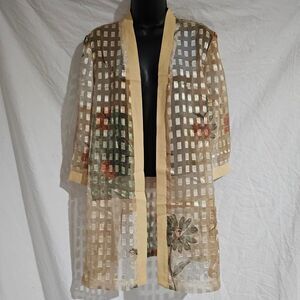 Vintage whimsigoth boho cottage core half sleeve sheer cardigan